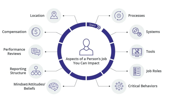 Infographic of Prosci 10 aspects of change